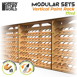 Modular Paint Rack - VERTICAL 17ml | MDF Wood Displays