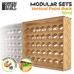 Modular Paint Rack - VERTICAL 30ml | MDF Wood Displays