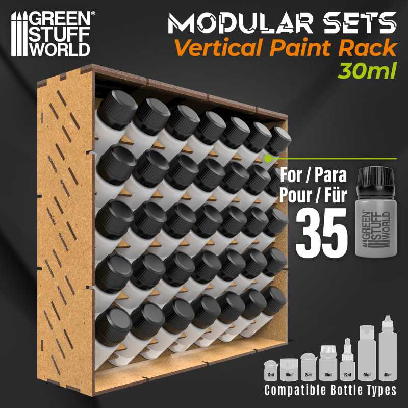 Modular Paint Rack - VERTICAL 30ml | MDF Wood Displays Modular Paint Rack - VERTICAL 30ml | MDF Wood Displays