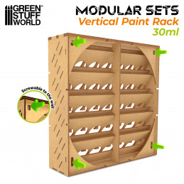 Modular Paint Rack - VERTICAL 30ml | MDF Wood Displays