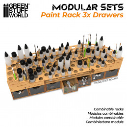 Modular Set 3x Drawers | MDF Wood Displays