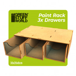 Modular Set 3x Drawers | MDF Wood Displays