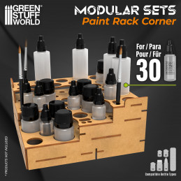 Modular Paint Rack - STRAIGHT CORNER | MDF Wood Displays