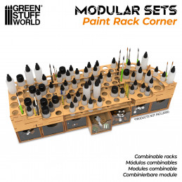 Modularer Farbhalter - GERADE ECKE | MDF-Holz