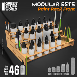 Modular Paint Rack - FRONT | MDF Wood Displays