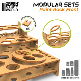 Organizzatore Modulare per Colori - FRONTALE | Legno MDF