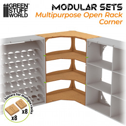 Multipurpose Open Rack - CORNER | MDF Wood Displays
