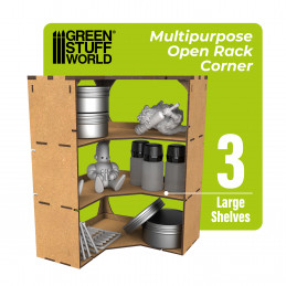 Multipurpose Open Rack - CORNER | MDF Wood Displays