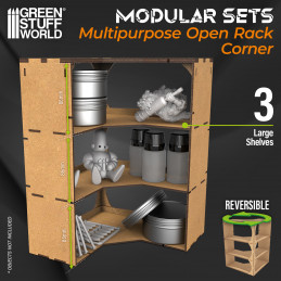 Multipurpose Open Rack - CORNER | MDF Wood Displays