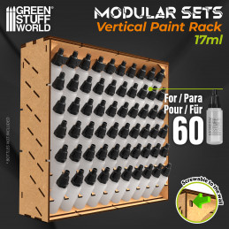 Modular Paint Rack - VERTICAL 17ml | MDF Wood Displays