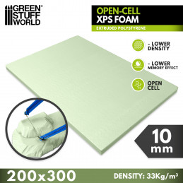 Poliestirene Estruso XPS 10 mm a celle aperte | Schiuma XPS