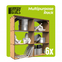 MDF Multipurpose Rack x6 | MDF Wood Displays