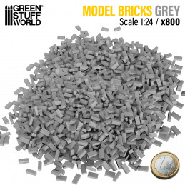 Miniature Bricks - Grey x800 1:24 | Miniature bricks