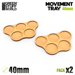 MDF Regimentsbases 40mm x5 - Skirmish