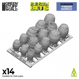 3D Printed Set - Wooden Barrels