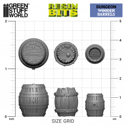 3D Printed Set - Wooden Barrels