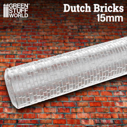 Rolling Pin DUTCH Bricks 15mm | Textured Rolling Pins