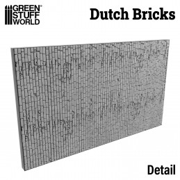 Rolling Pin DUTCH Bricks 15mm | Textured Rolling Pins