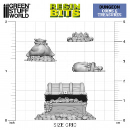 Set imprimé en 3D - Pièces de Trésor en Résine