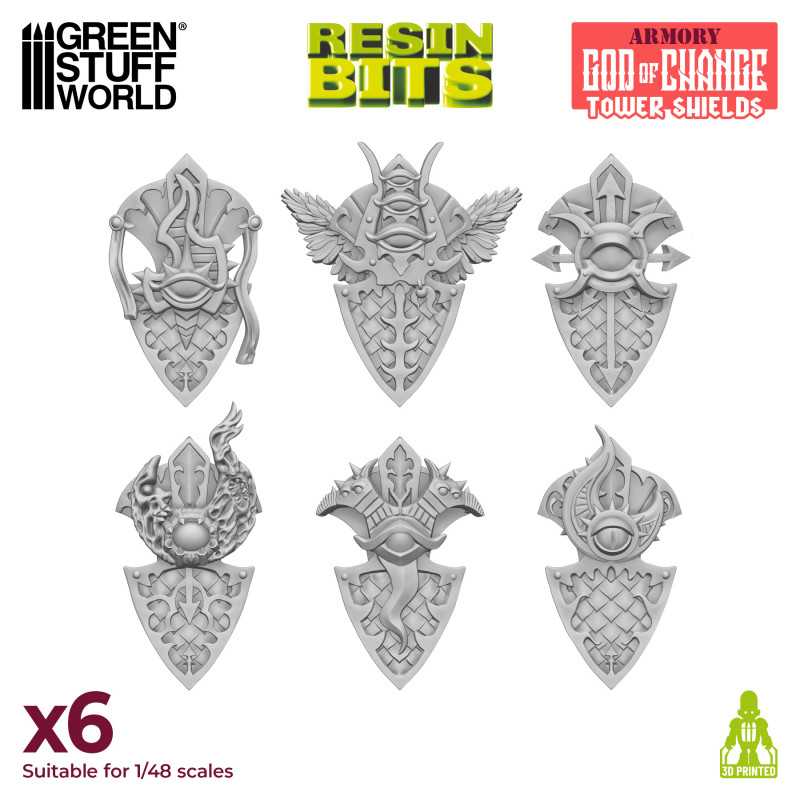 God of Change Tower Shields compatible with Warhammer the Old World and Tzeentch God of Change Tower Shields compatible with Warhammer the Old World and Tzeentch