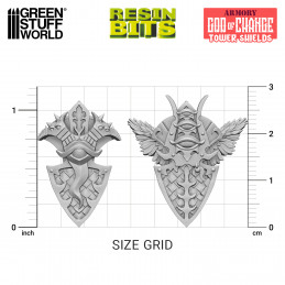 God of Change Tower Shields compatible with Warhammer the Old World and Tzeentch