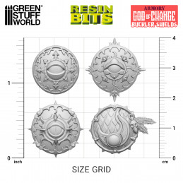 God of change Bucklers Shields compatible with Warhammer the Old World and Tzeentch