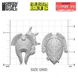 Pleasure God Tower Shields compatible with Warhammer the Old World and Slaanesh