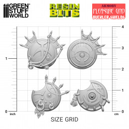 Pleasure God Bucklers Shields compatible with Warhammer the Old World and Slaanesh