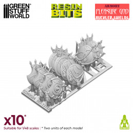 Pleasure God Bucklers Shields compatible with Warhammer the Old World and Slaanesh