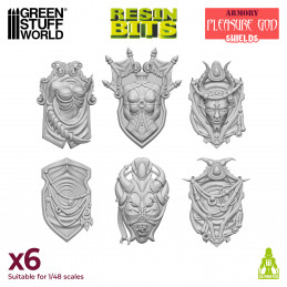 Pleasure God Shields compatible with Warhammer the Old World and Slaanesh