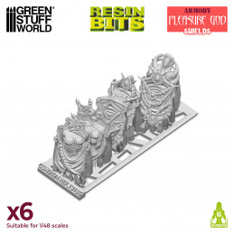 Pleasure God Shields compatible with Warhammer the Old World and Slaanesh
