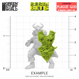 Plague God Tower Shields compatible with Warhammer the Old World and Nurgle Armies