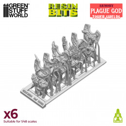 Plague God Tower Shields compatible with Warhammer the Old World and Nurgle Armies