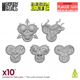 Plague God Bucklers Shields for Warhammer the Old World and Nurgle Armies