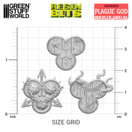 Plague God Bucklers Shields for Warhammer the Old World and Nurgle Armies