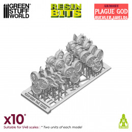 Plague God Bucklers Shields for Warhammer the Old World and Nurgle Armies