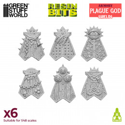 Plague God Shields compatible with Warhammer the Old World and Nurgle