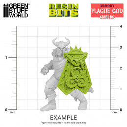 Scudi del Dio della Peste compatibile con Warhammer Old World e Nurgle