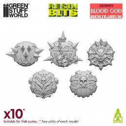 Blood God Bucklers Shields compatible with Warhammer the Old World and Khorne