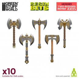 Two Handed Dwarf Axes compatible with Warhammer: The Old World and any dwarf army