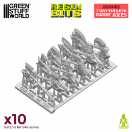 Two Handed Dwarf Axes compatible with Warhammer: The Old World and any dwarf army