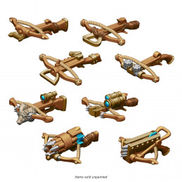 Dwarf Crossbows compatible with Warhammer: The Old World and any dwarf army.