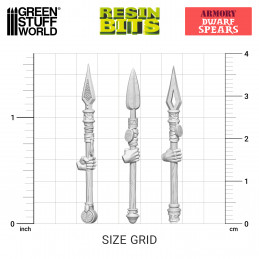 Dwarf Spears compatible with Warhammer: The Old World and any dwarf army.