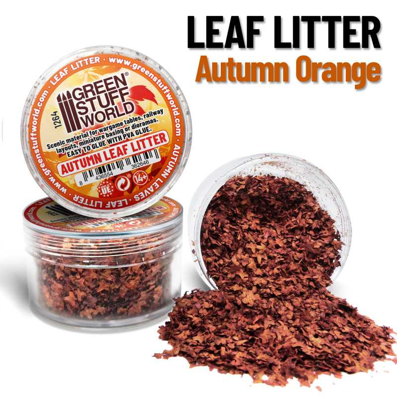Leaf Litter - Autumn Orange | Miniature leaves Leaf Litter - Autumn Orange | Miniature leaves