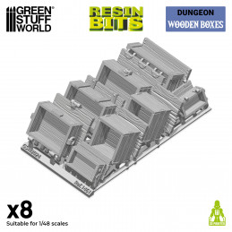 Set imprimé en 3D - Caisses en bois
