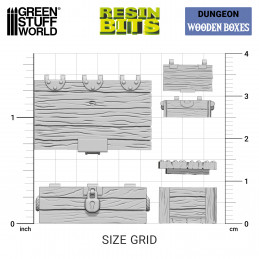 Set imprimé en 3D - Caisses en bois