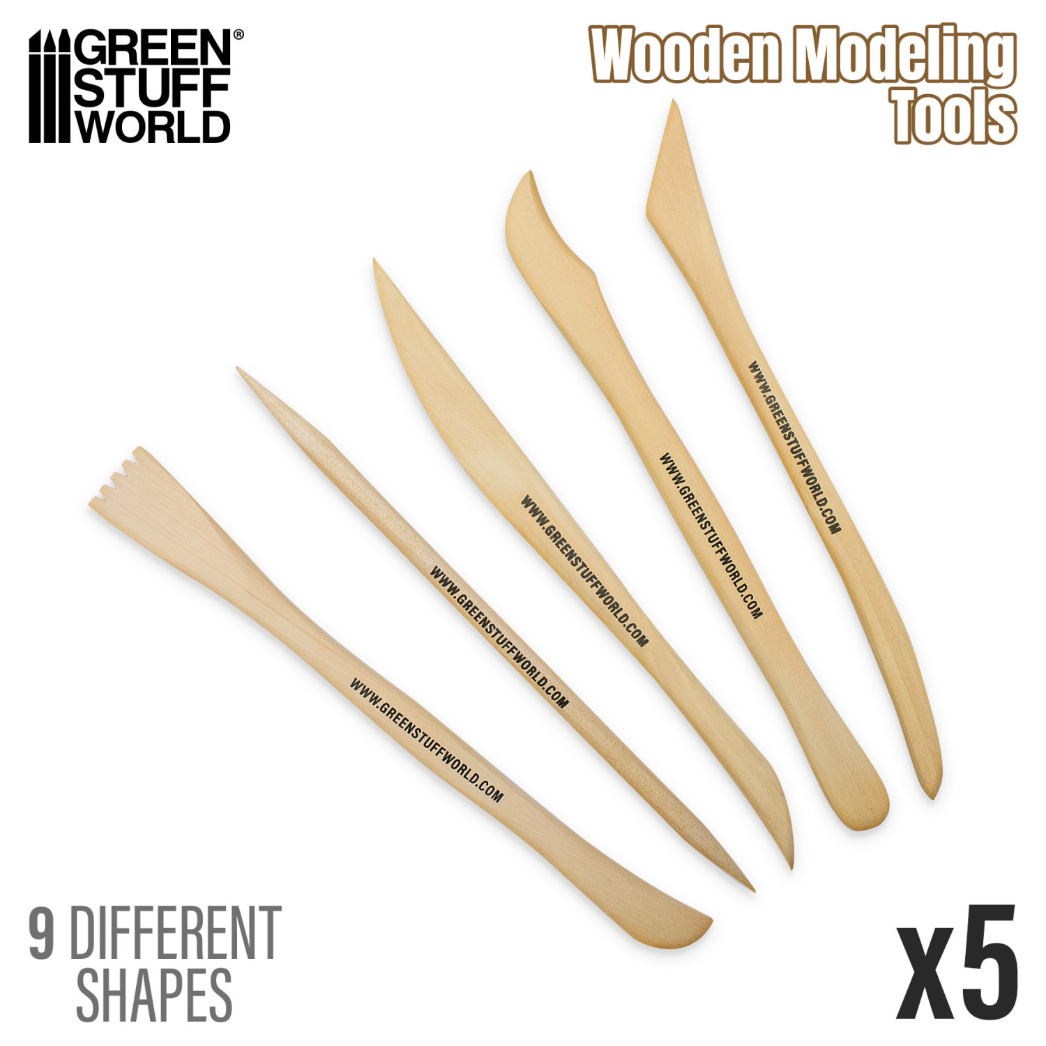 WINOMO Kit 14 Utensili Per Modellare Argilla E Scolpire, Con Manici In Legno E Punte In Acciaio, Custodia Con Zip - 2