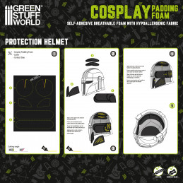 Cosplay padding foam with Fabric 6mm