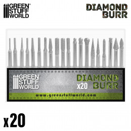 Diamond Burr Set with 20 tips