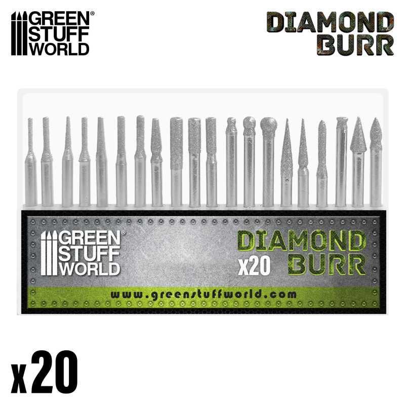 Diamantbohrer-Set mit 20 Spitzen